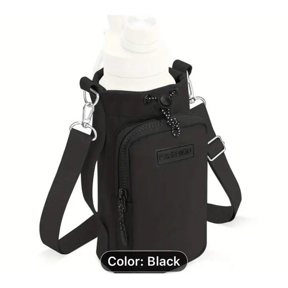 Insulated Water Bottle Bag - DurableNeoprene Adjustable Strap, Metal Buckle New - Picture 1 of 4